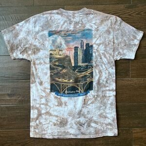 In N Out burger brown tie dye tee